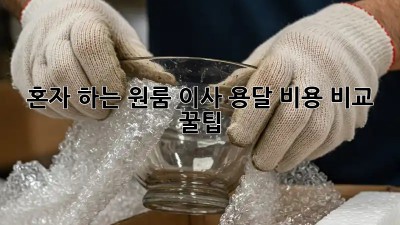 혼자 하는 원룸 이사? 용달 비용 비교 & 꿀팁!
